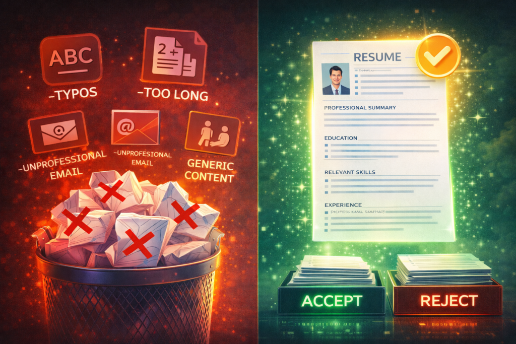 Common resume mistakes that get rejected at entry level