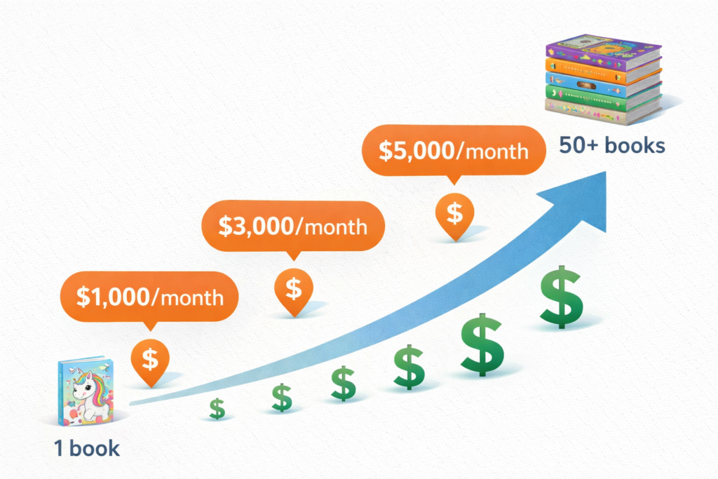 Scaling Amazon KDP coloring book business to $5000 monthly passive income