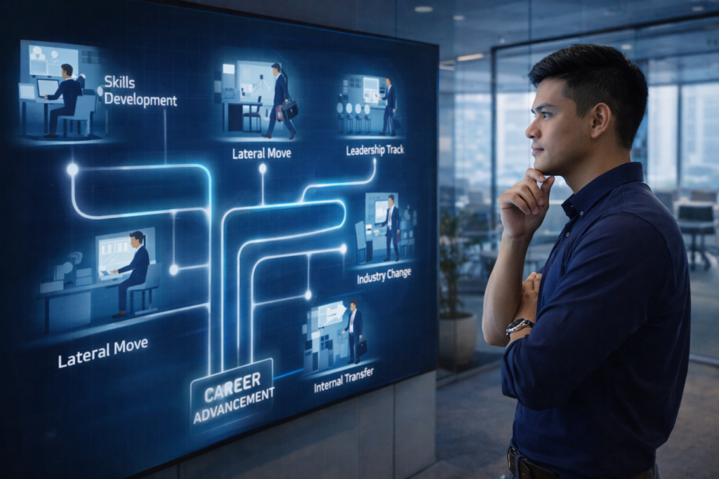 Career progression planning Filipino professionals showing alternative paths for advancement beyond traditional promotion