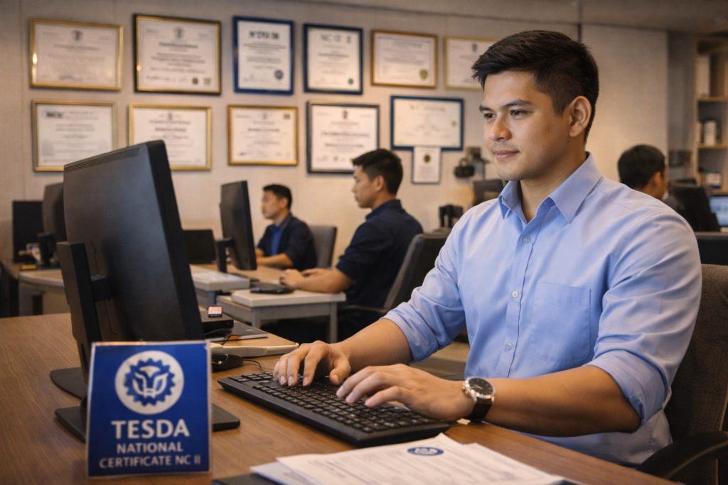 Skills training programs Cebu City showing career growth without bachelor's degree through TESDA and professional certifications Philippines