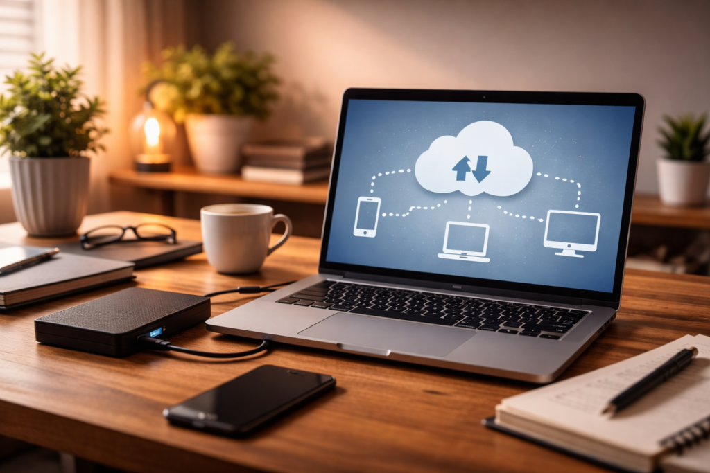 Multi-device content backup storage strategy following 3-2-1 backup rule