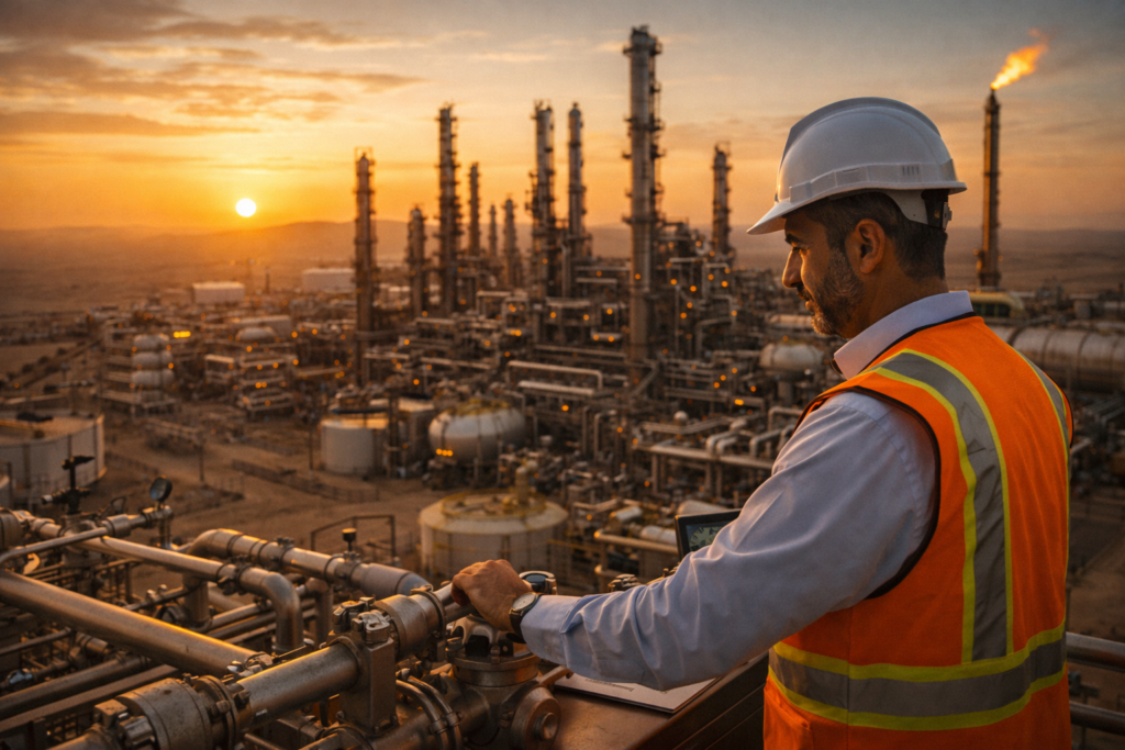 Career advancement in Libyan oil and gas sector - Professional engineer at petroleum facility