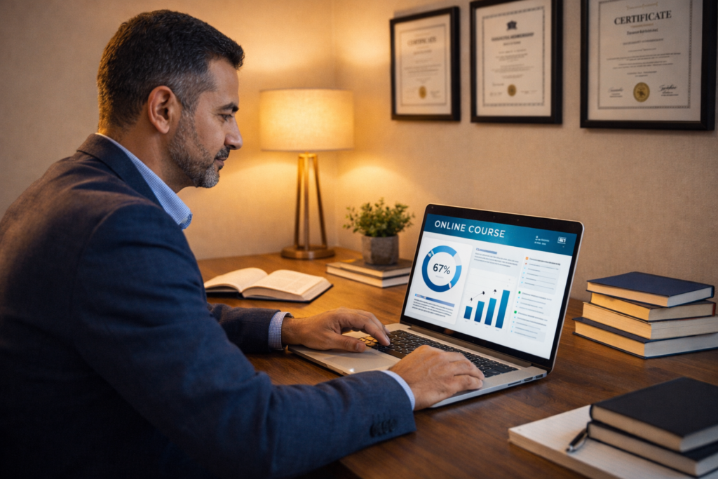 Advance career without changing jobs Libya - Professional upskilling through online certification courses