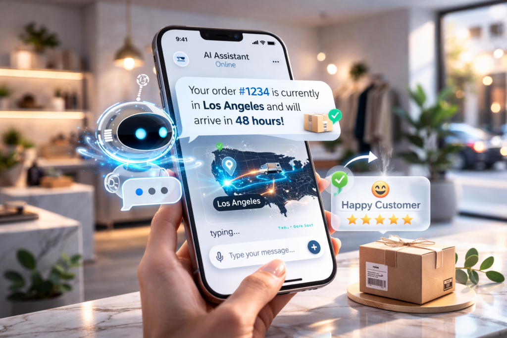  AI-powered customer support interface using RAG technology to provide real-time tracking and personalized e-commerce assistance.

